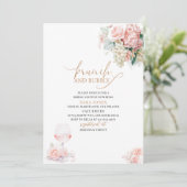Invitation Brunch à l'aquarelle moderne et Fête des mariées m (Debout devant)