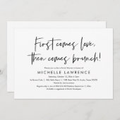 Invitation Brunch, Amis, Amour, Fête des mariées Décontractée (Devant / Derrière)