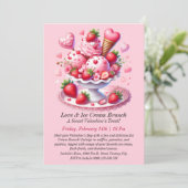 Invitation Brunch Amour & Crème Glacée (Debout devant)