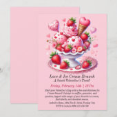 Invitation Brunch Amour & Crème Glacée (Devant / Derrière)