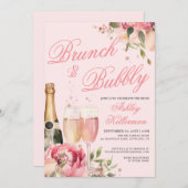 Invitation Brunch And Bubbly Bridal Shower (Devant / Derrière)