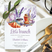 Invitation Brunch Anniversaire Lavande d'aquarelle