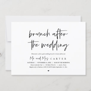 Invitation Brunch après le mariage (Après la noce)