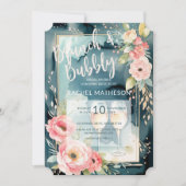 Invitation Brunch aquarelle et douche bulle (Devant)