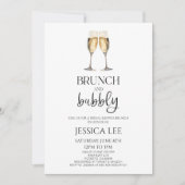 Invitation Brunch au champagne et Brunch Fête des mariées au (Devant)