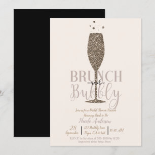 Invitation Brunch au Champagne pétillant Gold Réception de Ma