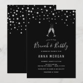 Invitation Brunch au diamant et au champagne et mousseux (Devant / Derrière)