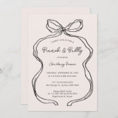 Invitation Brunch au ruban Whimsical tiré à la main et bulle (Devant / Derrière)