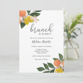 Invitation Brunch aux agrumes et Fête des mariées à bulles (Debout devant)