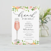 Invitation Brunch aux agrumes et Fête des mariées à bulles (Debout devant)