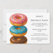 Invitation Brunch aux beignes | Fête d'anniversaire (Devant)