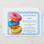 Invitation Brunch aux beignes | Fête d'anniversaire (Devant)