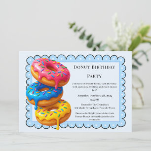 Invitation Brunch aux beignes   Fête d'anniversaire