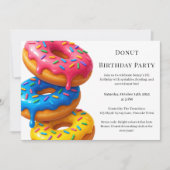 Invitation Brunch aux beignes | Fête d'anniversaire (Devant)