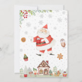 Invitation Brunch avec fête de Noël Père Noël (Dos)