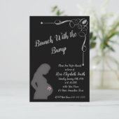 Invitation Brunch avec la bosse avec pieds bébé fille (Debout devant)