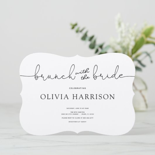 Invitation Brunch avec la douche de mariée (Debout devant)