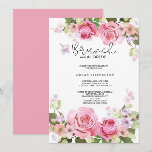 Invitation Brunch avec la Fête des mariées Bride Gold Green