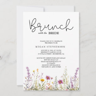 Invitation Brunch avec la Fête des mariées Bride Gold Green