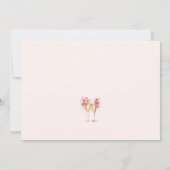 Invitation Brunch Avec La Fête des mariées Champagne Rose Bri (Dos)