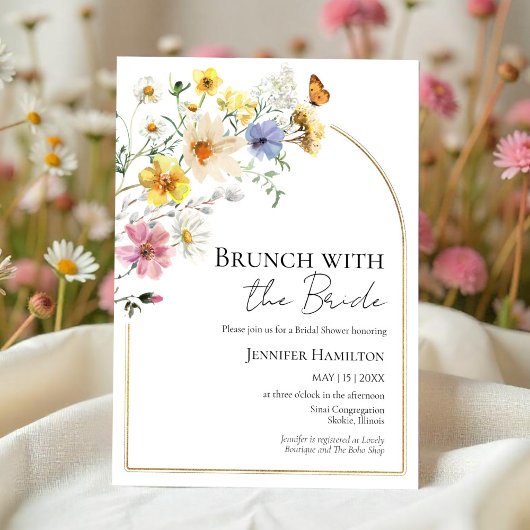 Invitation Brunch avec la Fête des mariées de Fleur sauvage m