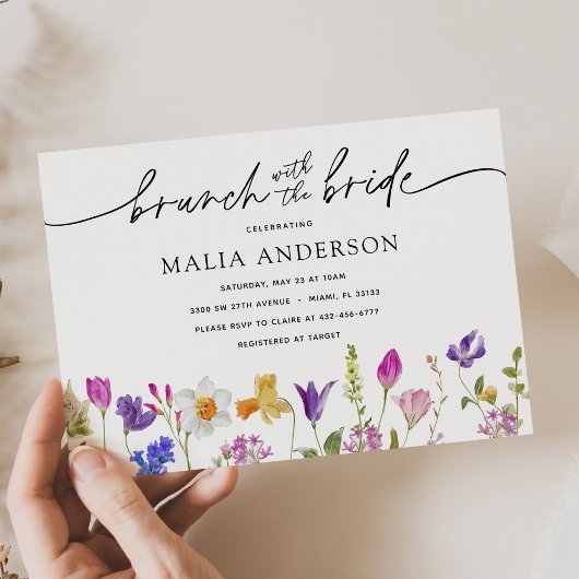 Invitation Brunch avec la Fête des mariées de printemps de la