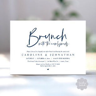 Invitation Brunch avec la fête des nouveaux mariés de la post
