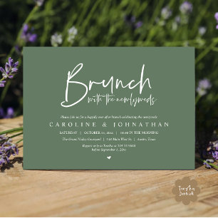 Invitation Brunch avec la fête des nouveaux mariés de la post