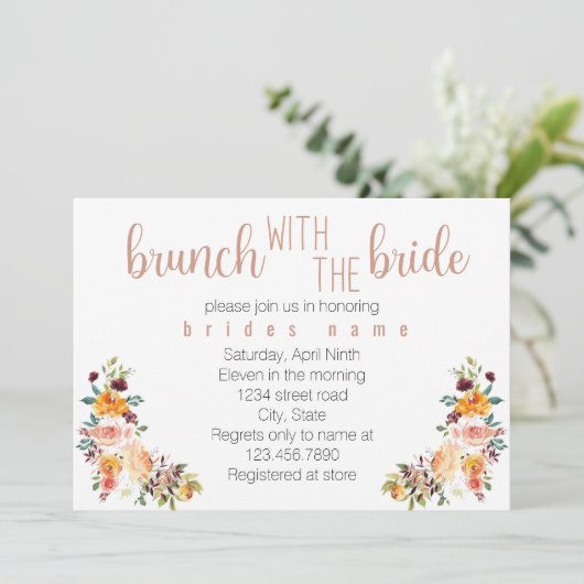 Invitation Brunch avec la mariée (Debout devant)