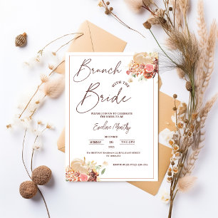 Invitation Brunch avec la mariée Fête de douche de mariage de
