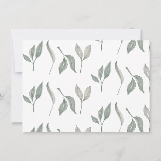 Invitation Brunch avec la mariée | Fleurs bleues (Dos)