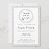Invitation Brunch Avec La Mariée Moderne De La Couronne Botan (Devant)