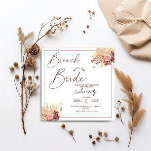 Invitation Brunch avec la mariée : Shower de mariage floral d
