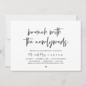 Invitation Brunch avec les jeunes mariés, après le mariage (Devant)