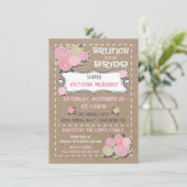 Invitation Brunch avec l'invitation de la mariée douche nupti (Debout devant)