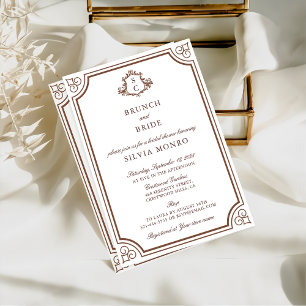 Invitation Brunch avec l'invitation de la mariée douche nupti