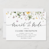 Invitation Brunch avec l'invitation de la mariée Fleur sauvag (Devant)