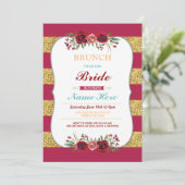 Invitation Brunch Avec L'Invitation Floral De La Parties scin (Debout devant)
