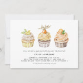 Invitation Brunch Baby shower Berry et Citrus Cupcakes (Devant)