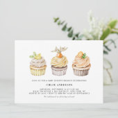 Invitation Brunch Baby shower Berry et Citrus Cupcakes (Debout devant)