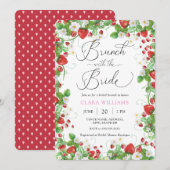 Invitation Brunch Berry Sweet avec Fête des mariées Bride (Devant / Derrière)