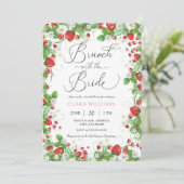 Invitation Brunch Berry Sweet avec Fête des mariées Bride (Debout devant)