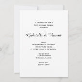 Invitation Brunch bleu de mariage de courrier de fleur (Dos)