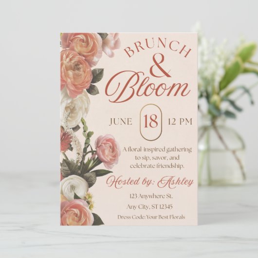 Invitation Brunch & Bloom (Debout devant)