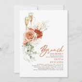 Invitation Brunch Boho en terre cuite et Fête des mariées Bub (Devant)