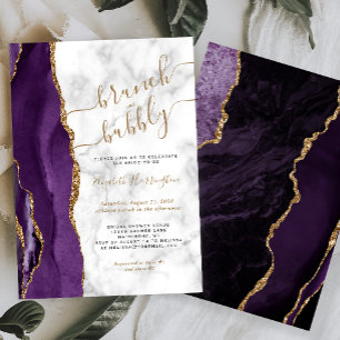 Invitation Brunch & Bubbly Agate Violet Mariage