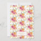 Invitation Brunch Bubbly Aquarelle Floral Automne Fête des ma (Dos)