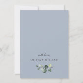 Invitation Brunch & Bubbly au eucalyptus simplement élégant (Dos)