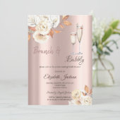 Invitation Brunch & Bubbly Autumn Flowers Fête des mariées (Debout devant)