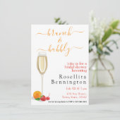 Invitation Brunch Bubbly Belle Fête des mariées budgétaire (Debout devant)